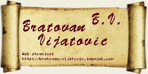 Bratovan Vijatović vizit kartica